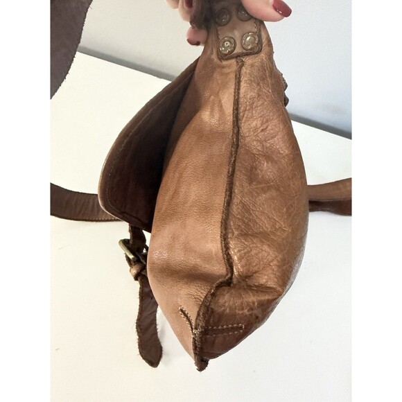 Civico93 Italian Woven Leather Crossbody Shoulder Bag Brown Boho Purse Handbag - Picture 4 of 14